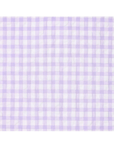 Kariertes Seersucker-Gewebe - Violett