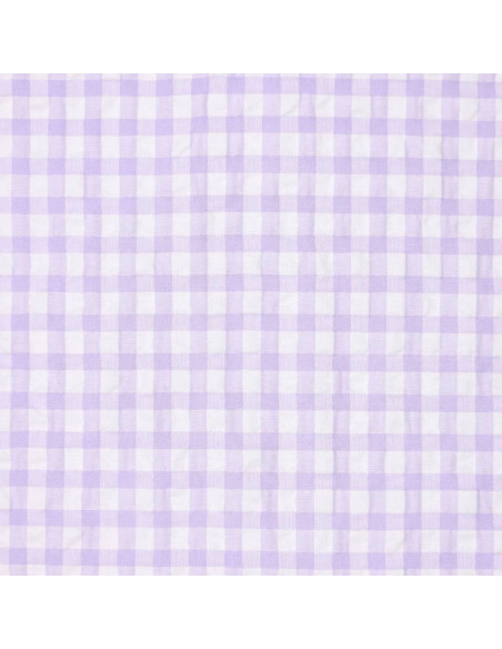 Kariertes Seersucker-Gewebe - Violett