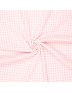 Kariertes Seersucker-Gewebe - Rosa