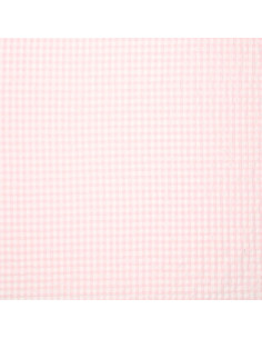 Kariertes Seersucker-Gewebe - Rosa 2