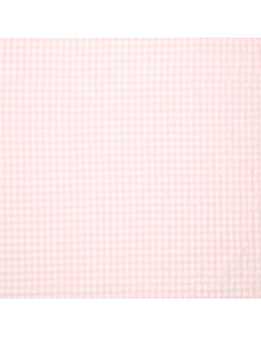 Kariertes Seersucker-Gewebe - Rosa