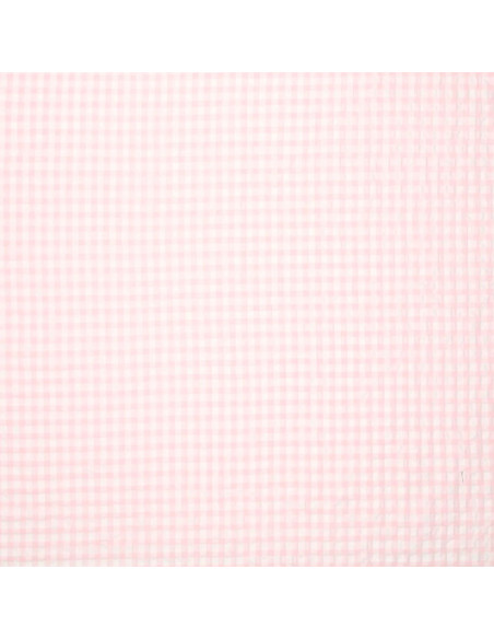 Kariertes Seersucker-Gewebe - Rosa