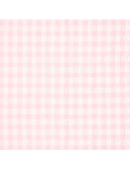 Kariertes Seersucker-Gewebe - Rosa