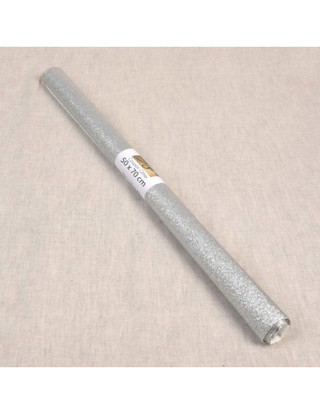Glitzerfolie 50 x 70 cm - Silber