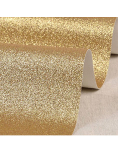 Glitzerfolie 50 x 70 cm - Hellgold