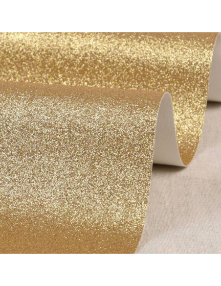 Glitzerfolie 50 x 70 cm - Hellgold