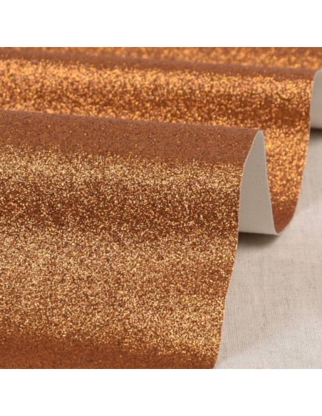 Glitzerstoff 50 x 70 cm - Orange