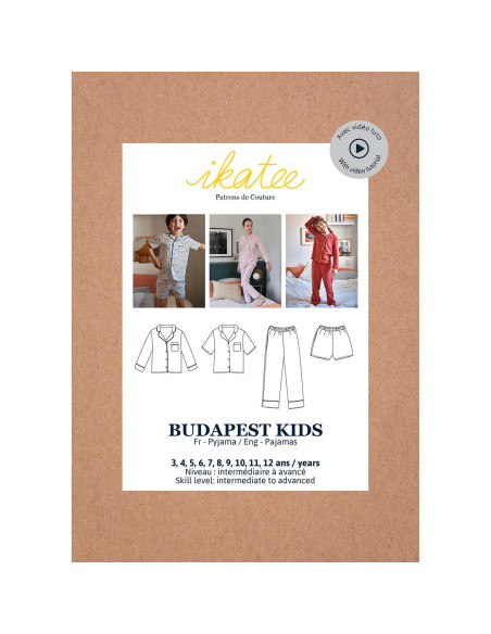Budapest Kinder-Pyjama-Schnittmuster - Ikatee