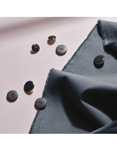 Leichter Baumwoll-Gabardine-Stoff Deep Charcoal - Atelier Brunette