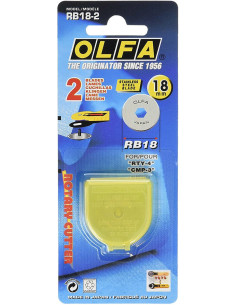 2 Ersatzklingen für Olfa Cutter - 18 mm