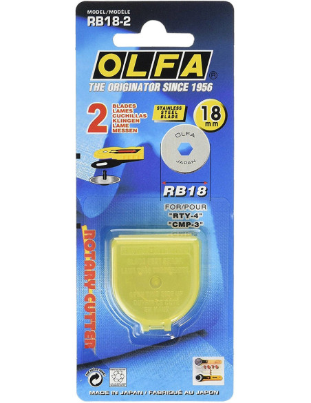 2 Ersatzklingen für Olfa Cutter - 18 mm