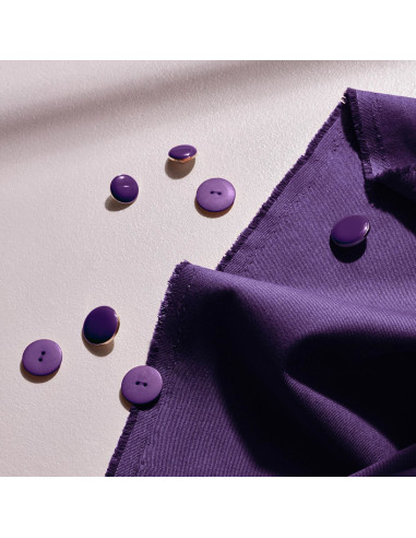 Leichter Baumwoll-Gabardine-Stoff Majestic Purple - Atelier Brunette
