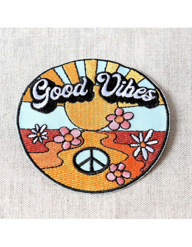 Aufbügel-Patch Seventies - Good Vibes
