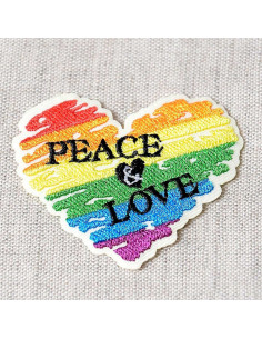 Bügelbild Love - Peace and love