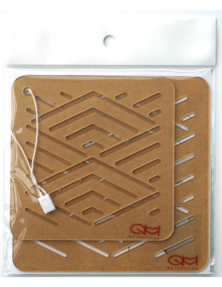 Set mit 2 Schablonen für Sashiko-Stencil - Hishi-Seikaiha