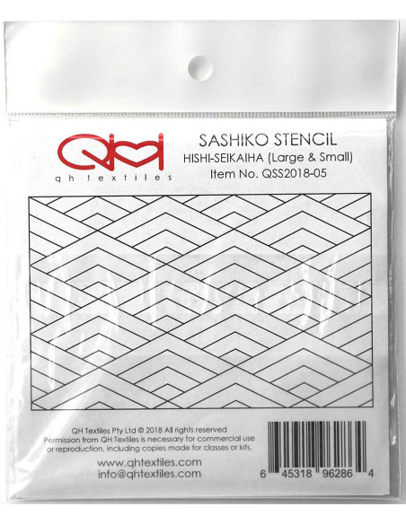 Set mit 2 Schablonen für Sashiko-Stencil - Hishi-Seikaiha