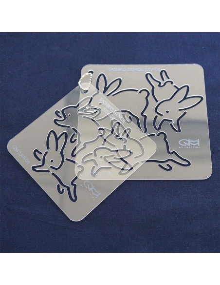 Set mit 2 Schablonen für Sashiko-Stencil - Usagi
