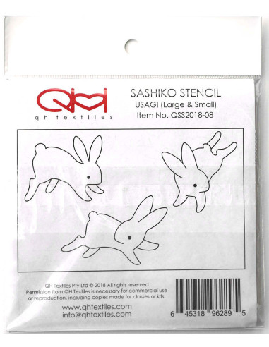 Set mit 2 Schablonen für Sashiko-Stencil - Usagi
