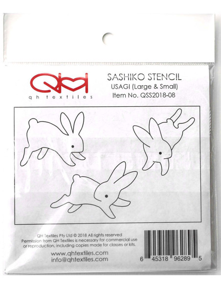 Set mit 2 Schablonen für Sashiko-Stencil - Usagi