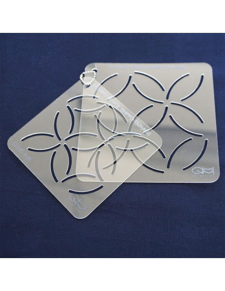Set mit 2 Schablonen für Sashiko-Stencil - Shippo-Tsunagi