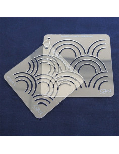 Set mit 2 Schablonen für Sashiko-Stencil - Seikai-Ha