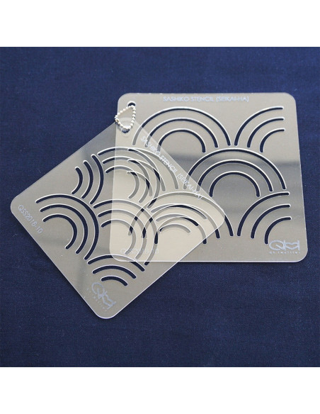 Set mit 2 Schablonen für Sashiko-Stencil - Seikai-Ha