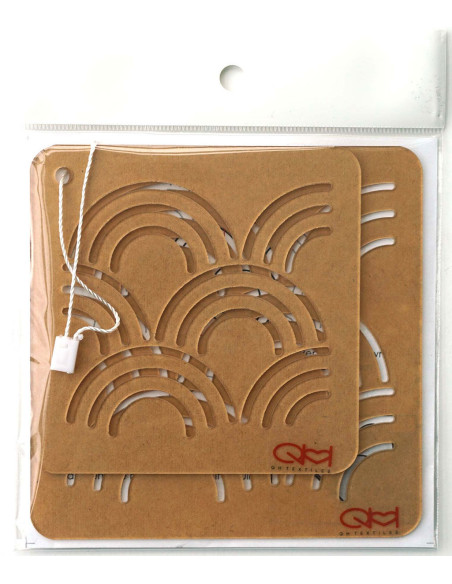 Set mit 2 Schablonen für Sashiko-Stencil - Seikai-Ha