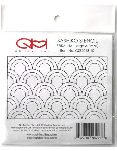 Set mit 2 Schablonen für Sashiko-Stencil - Seikai-Ha