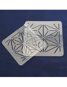 Set mit 2 Schablonen für Sashiko-Stencil - Asano-Ha