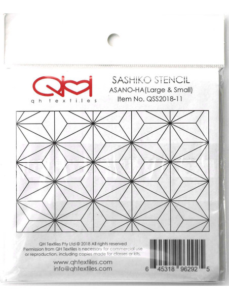 Set mit 2 Schablonen für Sashiko-Stencil - Asano-Ha