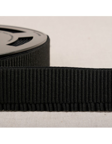 Elastischer Rippbund für Rock - Schwarz