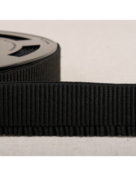 Elastischer Rippbund für Rock - Schwarz