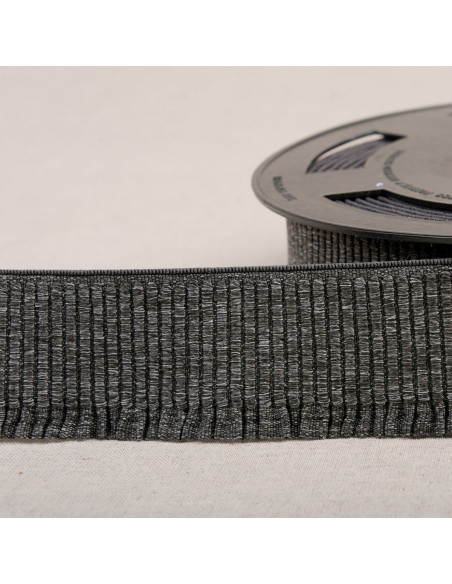 Elastischer Rippbund für Rock - Dunkelgrau