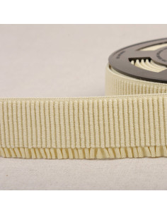 Elastischer Rippstrickbund für Rock - Hellbeige