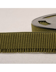 Elastischer Rippstrickbund für Rock - Khaki