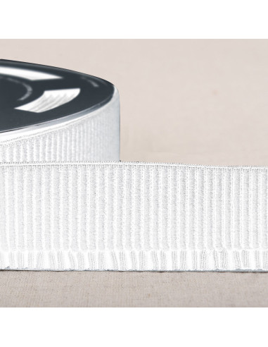 Elastischer Rippbund für Rock - Weiß