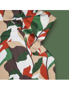Viskose-Crêpe-Stoff Bouquet Leia - Khaki