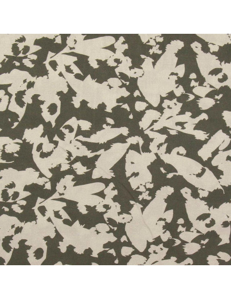Fantasie-Viskosestoff - Abstrakt Khaki
