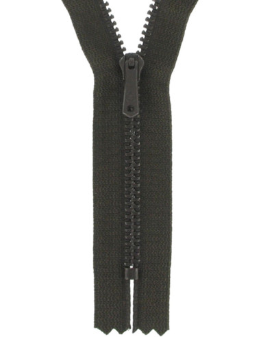 Reißverschluss Hose - Walnussbeize