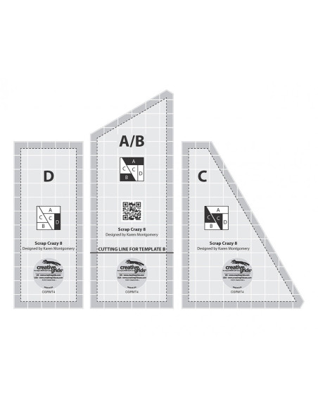 Rutschfeste Schablonenset Scrap Crazy Creative Grids