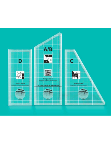 Rutschfeste Schablonenset Scrap Crazy Creative Grids