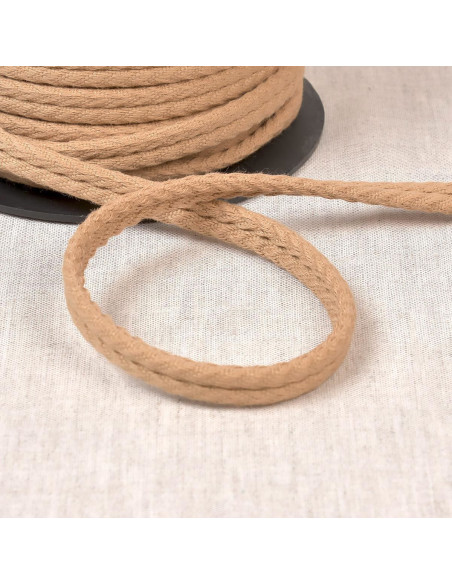 Doppelter Keder mit Fischgrätmuster - Beige