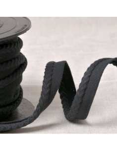 Chevron-Paspelband - Schwarz