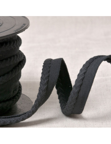 Chevron-Paspelband - Schwarz