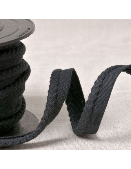 Chevron-Paspelband - Schwarz