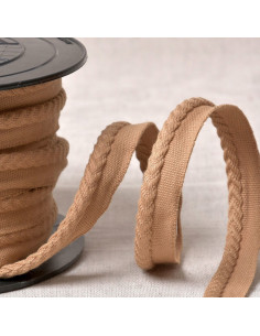 Chevron-Paspelband - Beige