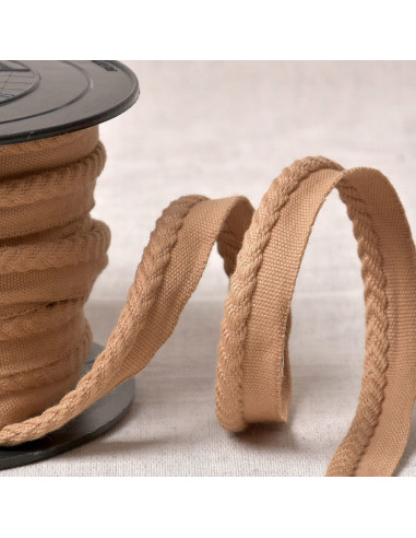 Chevron-Paspelband - Beige