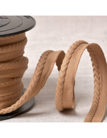 Chevron-Paspelband - Beige