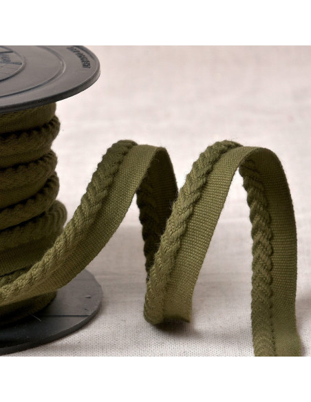 Chevron-Paspelband - Khaki