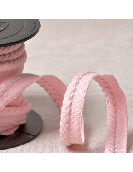Chevron-Paspelband - Hellrosa